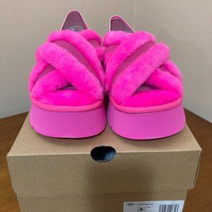 Ugg Women Disco Cross Slide Slippers Size 8 Pink